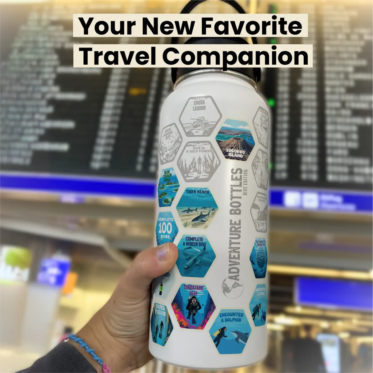 Dive Adventure Bottle + Stickers